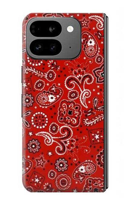 S3354 Red Classic Bandana Case For Google Pixel 9 Pro Fold