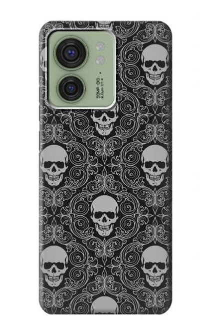 S2371 Skull Vintage Monochrome Pattern Case For Motorola Edge (2023), Edge 40