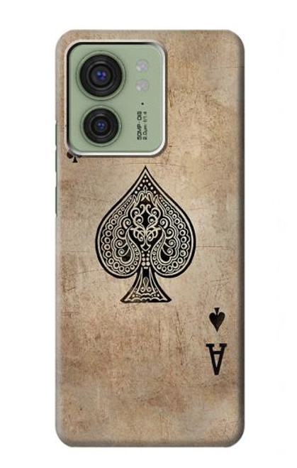 S2928 Vintage Spades Ace Card Case For Motorola Edge (2023), Edge 40