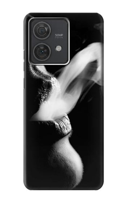 S0917 Sexy Lip Girl Smoking Case For Motorola Edge 40 Neo