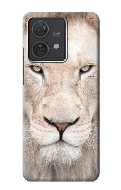 S2399 White Lion Face Case For Motorola Edge 40 Neo