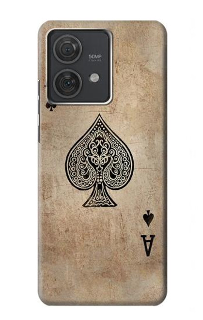 S2928 Vintage Spades Ace Card Case For Motorola Edge 40 Neo