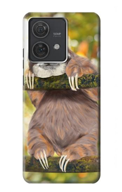 S3138 Cute Baby Sloth Paint Case For Motorola Edge 40 Neo