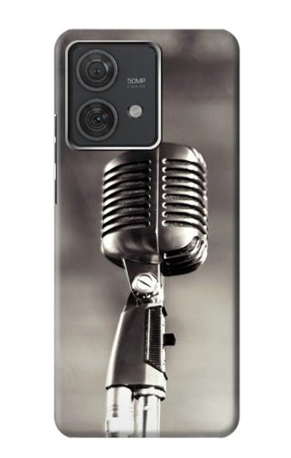 S3495 Vintage Microphone Case For Motorola Edge 40 Neo