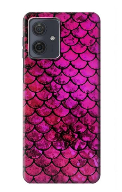 S3051 Pink Mermaid Fish Scale Case For Motorola Moto G54