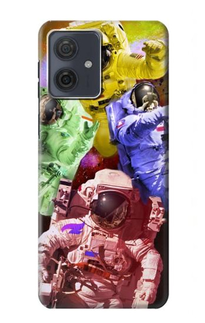 S3914 Colorful Nebula Astronaut Suit Galaxy Case For Motorola Moto G54