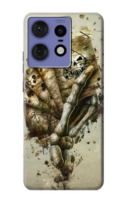 S0550 Skull Card Poker Case For Motorola Edge 50 Fusion