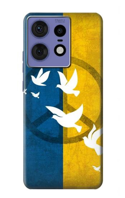S3857 Peace Dove Ukraine Flag Case For Motorola Edge 50 Fusion