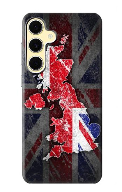 S2936 UK British Flag Map Case For Samsung Galaxy S24 FE