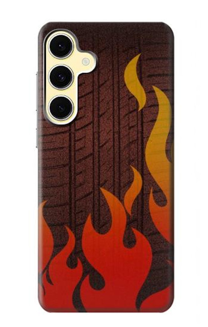 S2988 Rally Car Tire Fire Case For Samsung Galaxy S24 FE