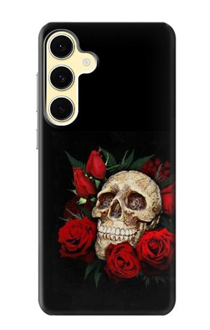 S3753 Dark Gothic Goth Skull Roses Case For Samsung Galaxy S24 FE S3753 Dark Gothic Goth Skull Roses Case For Samsung Galaxy S24 FE