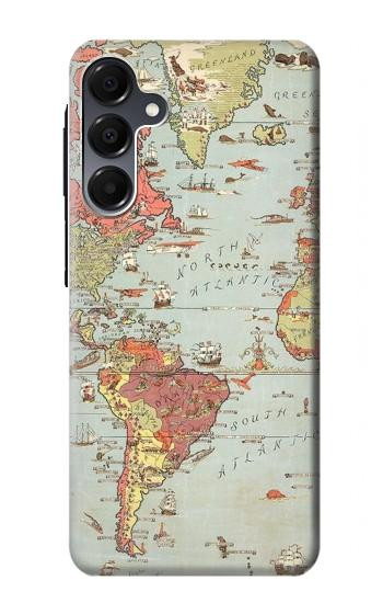 S3418 Vintage World Map Case For Samsung Galaxy A16 5G
