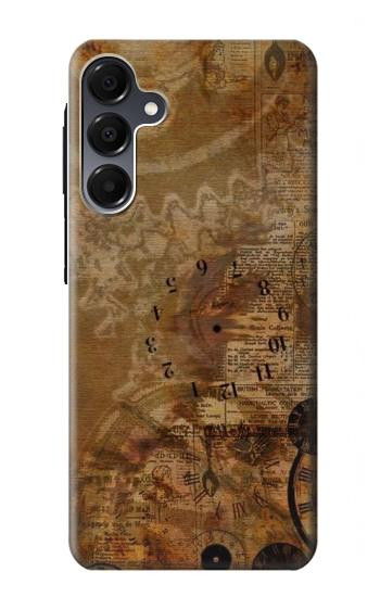 S3456 Vintage Paper Clock Steampunk Case For Samsung Galaxy A16 5G