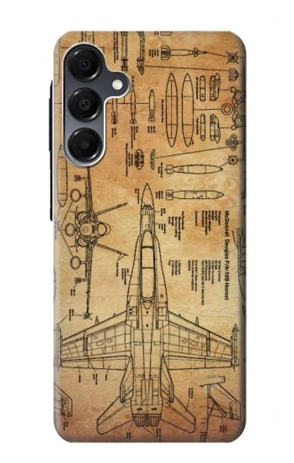 S3868 Aircraft Blueprint Old Paper Case For Samsung Galaxy A16 5G