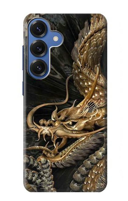 S0426 Gold Dragon Case For Samsung Galaxy S25