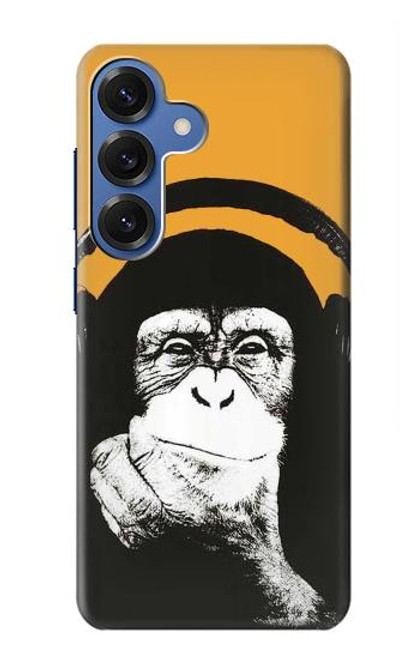 S2324 Funny Monkey with Headphone Pop Music Case For Samsung Galaxy S25
