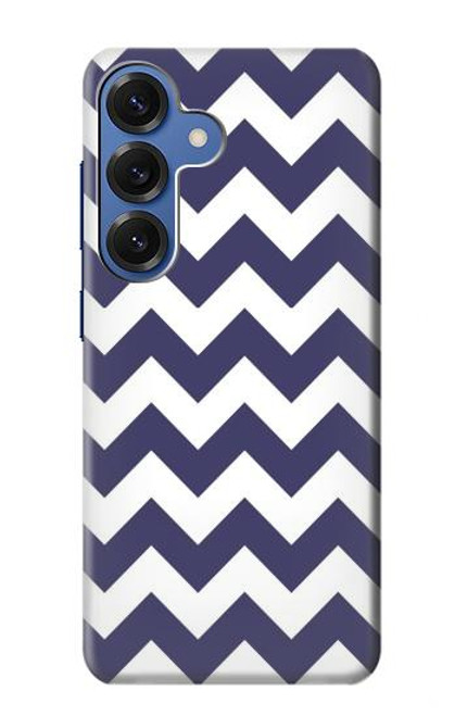 S2345 Navy Blue Shavron Zig Zag Pattern Case For Samsung Galaxy S25