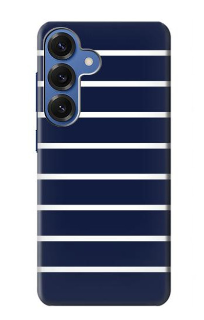 S2767 Navy White Striped Case For Samsung Galaxy S25