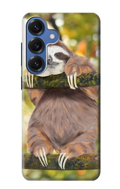 S3138 Cute Baby Sloth Paint Case For Samsung Galaxy S25