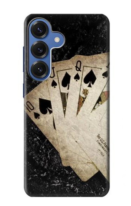 S3231 Vintage Royal Straight Flush Cards Case For Samsung Galaxy S25 S3231 Vintage Royal Straight Flush Cards Case For Samsung Galaxy S25