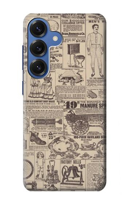S3819 Retro Vintage Paper Case For Samsung Galaxy S25
