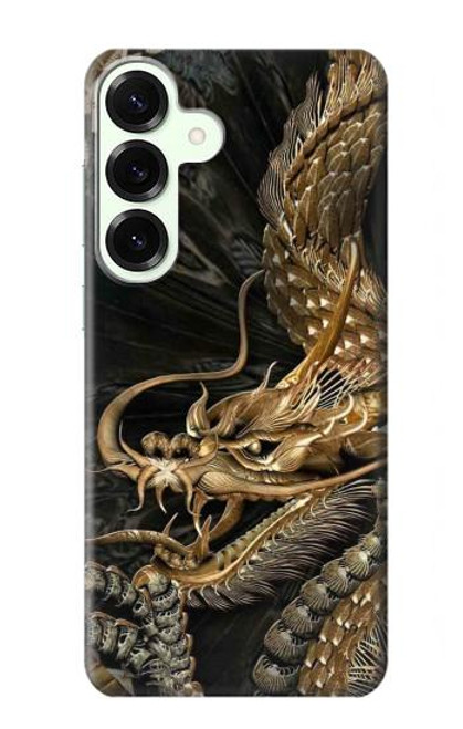 S0426 Gold Dragon Case For Samsung Galaxy S25 Plus