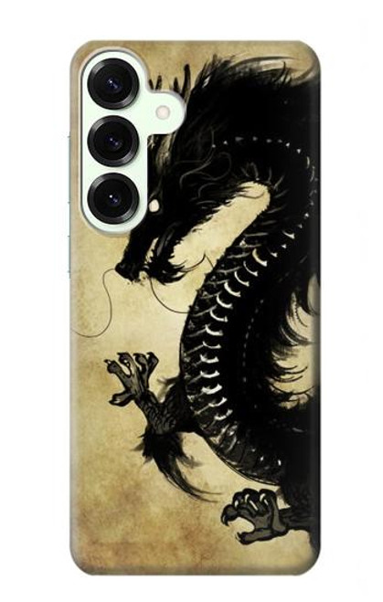 S1482 Black Dragon Painting Case For Samsung Galaxy S25 Plus