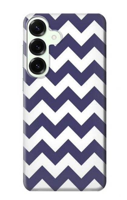 S2345 Navy Blue Shavron Zig Zag Pattern Case For Samsung Galaxy S25 Plus