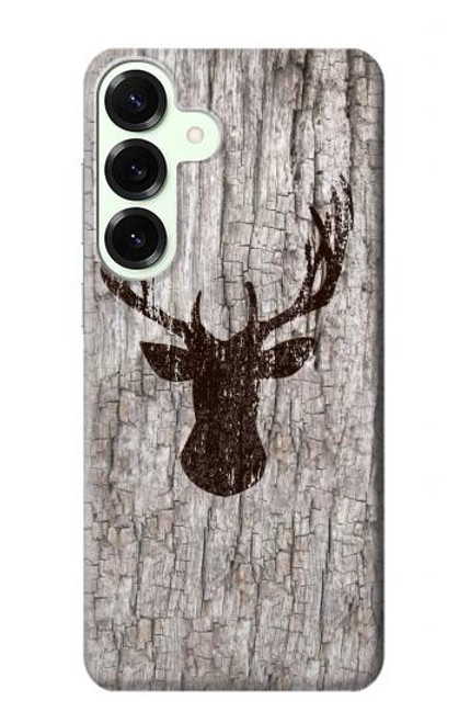 S2505 Reindeer Head Old Wood Texture Graphic Case For Samsung Galaxy S25 Plus