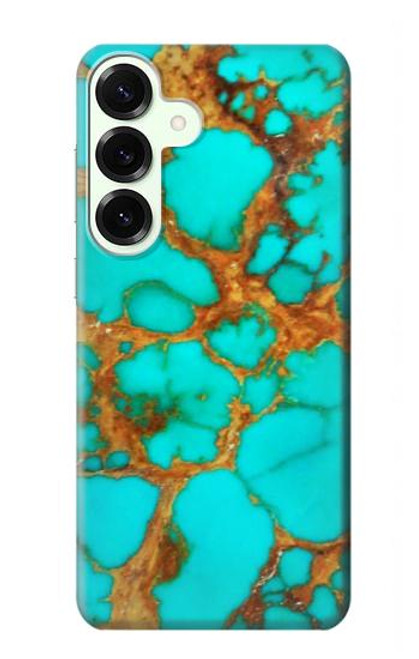 S2688 Aqua Copper Turquoise Gemstone Graphic Case For Samsung Galaxy S25 Plus