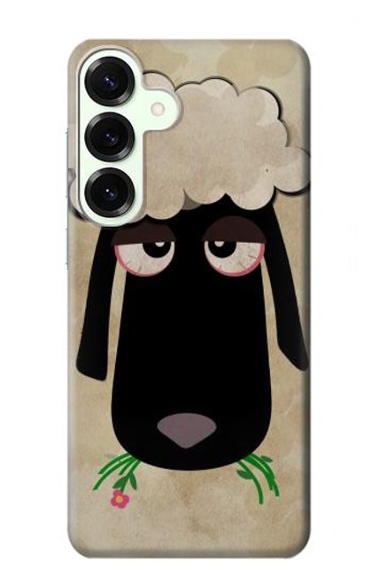 S2826 Cute Cartoon Unsleep Black Sheep Case For Samsung Galaxy S25 Plus