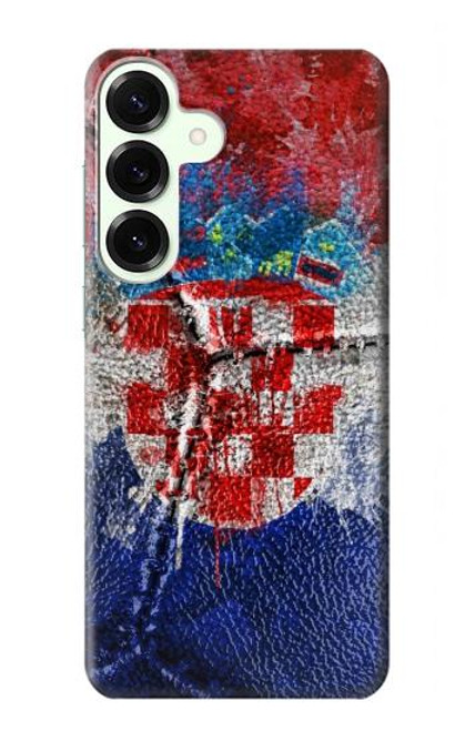 S3313 Croatia Flag Vintage Football Graphic Case For Samsung Galaxy S25 Plus