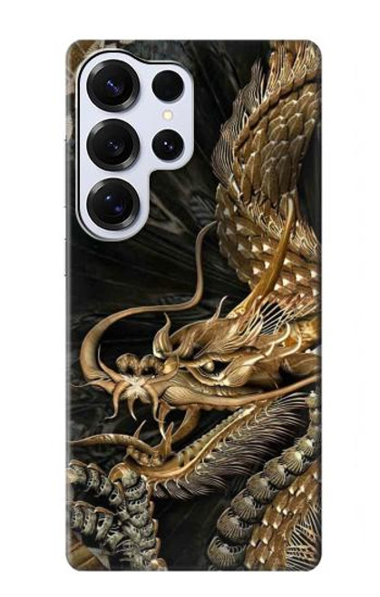 S0426 Gold Dragon Case For Samsung Galaxy S25 Ultra