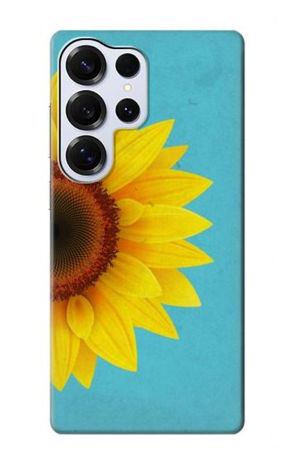 S3039 Vintage Sunflower Blue Case For Samsung Galaxy S25 Ultra