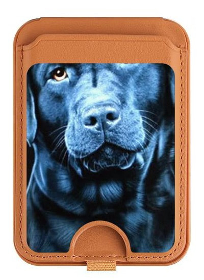 S0750 Labrador Retriever Magnetic Card Holder Wallet Stand with MagSafe for iPhone 16 15 14 13 Pro Max