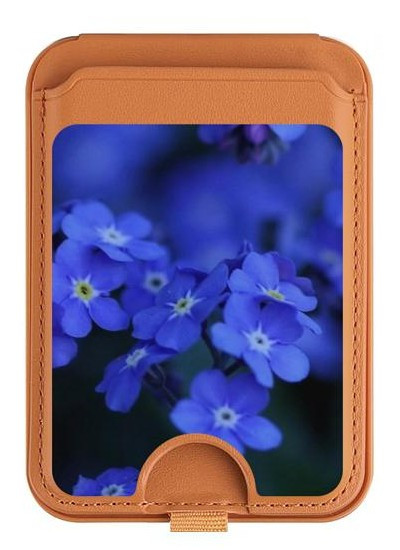 S0782 Forget me not Magnetic Card Holder Wallet Stand with MagSafe for iPhone 16 15 14 13 Pro Max