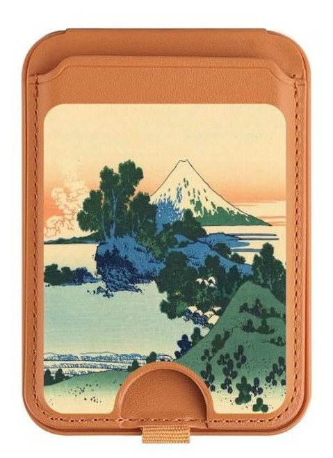S2075 Katsushika Hokusai The Inume Pass in Kai Magnetic Card Holder Wallet Stand with MagSafe for iPhone 16 15 14 13 Pro Max