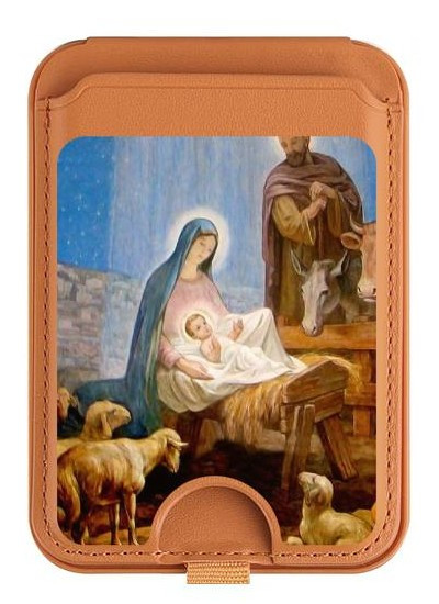 S2276 The Nativity Magnetic Card Holder Wallet Stand with MagSafe for iPhone 16 15 14 13 Pro Max
