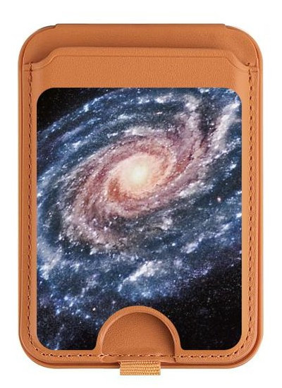 S3192 Milky Way Galaxy Magnetic Card Holder Wallet Stand with MagSafe for iPhone 16 15 14 13 Pro Max