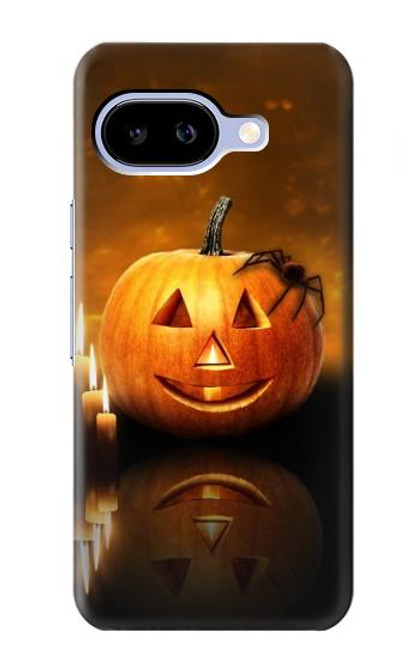 S1083 Pumpkin Spider Candles Halloween Case For Google Pixel 9a