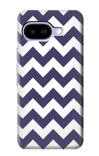 S2345 Navy Blue Shavron Zig Zag Pattern Case For Google Pixel 9a