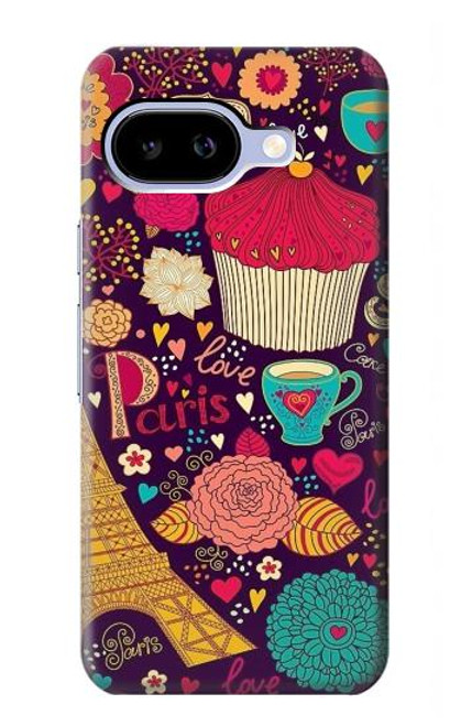 S2353 Paris Cartoon Vintage Pattern Case For Google Pixel 9a