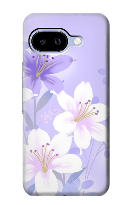 S2361 Purple White Flowers Case For Google Pixel 9a