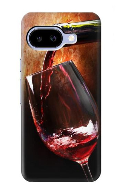S2396 Red Wine Bottle And Glass Case For Google Pixel 9a