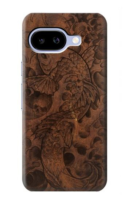 S3405 Fish Tattoo Leather Graphic Print Case For Google Pixel 9a