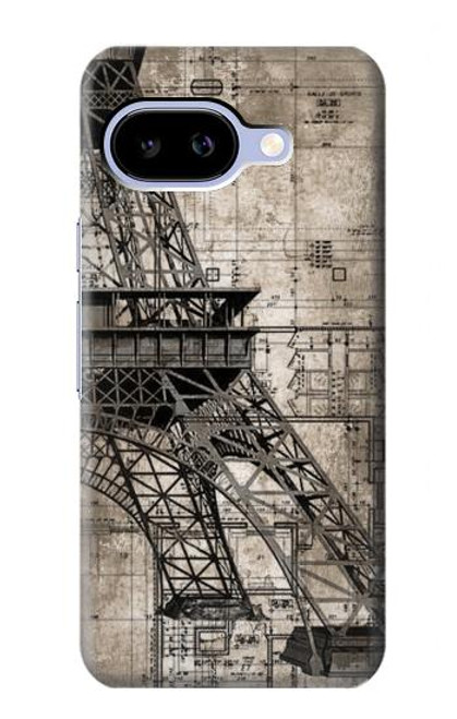 S3416 Eiffel Tower Blueprint Case For Google Pixel 9a