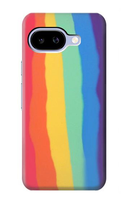 S3799 Cute Vertical Watercolor Rainbow Case For Google Pixel 9a