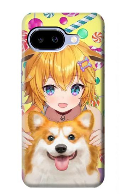 S3918 Baby Corgi Dog Corgi Girl Candy Case For Google Pixel 9a