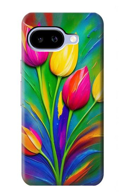 S3926 Colorful Tulip Oil Painting Case For Google Pixel 9a