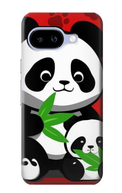 S3929 Cute Panda Eating Bamboo Case For Google Pixel 9a